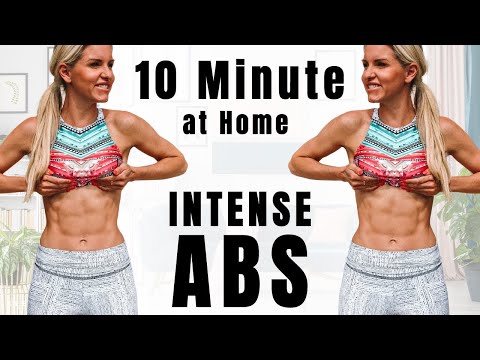 10 Minute Intense Ab Workout - Flat Stomach Exercise | Rebecca Louise