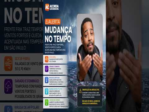 🚨🌧️ ALERTA DE MUDANÇA NO TEMPO EM SÃO PAULO 🌬️❄️
