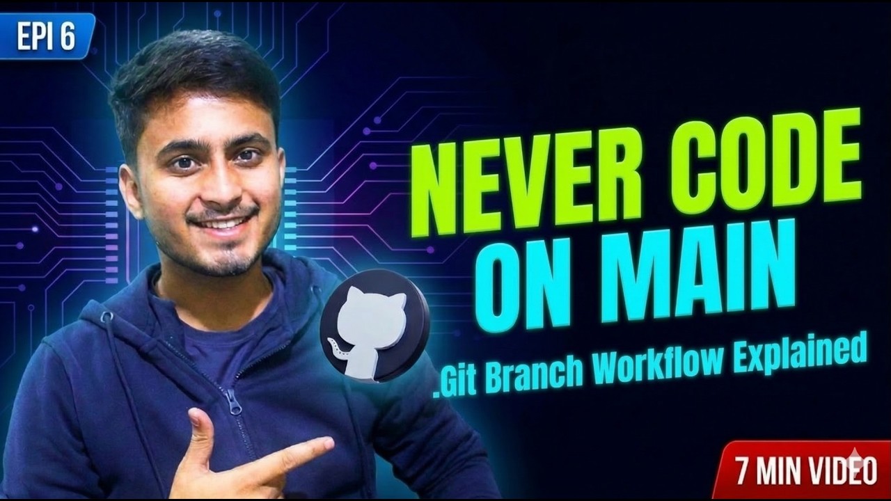 Never Code on Main Branch 😱 | Git Branch Workflow Explained | Ep 6 #github #git #opensource