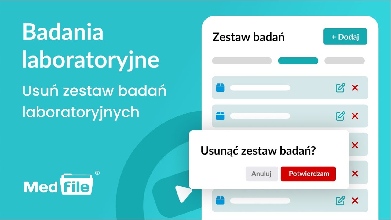 Usuń zestaw badań laboratoryjnych