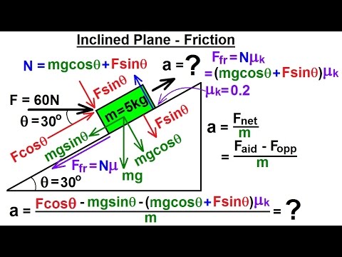 Physics 4.7   Friction & Forces at Angles (6 of 8) Inclined Plane - Friction