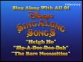 1987 Disney Sing Along Songs Promo PAL