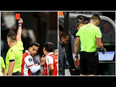 Rodrigo Zalazar red card  Rangers vs Braga europa league clash