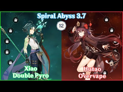 NEW Spiral Abyss 3.7 - Hutao Overvape x Xiao Double Pyro Full Star Clear! Ft: Faruzan
