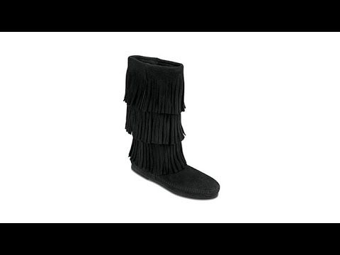 Minnetonka 3Layer Suede Fringe Boot