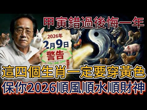倪海廈：2月9號甲寅日必看！這4個生肖穿黃色，3種人穿黃色，保你2026馬年翻天覆地！#倪海廈 #黃帝內經 #養生 #國學 #易經 #新年  #開運 #招財 #補財庫 #中醫 #風水 #2026運勢