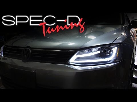 SPECDTUNING INSTALLATION VIDEO: 2011 - 2014 VOLKSWAGEN JETTA PROJECTOR HEADLIGHTS
