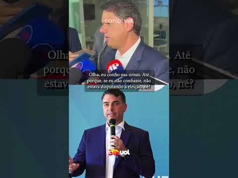 Tarcísio diz confiar nas urnas após fala de Flávio Bolsonaro sobre sistema eleitoral