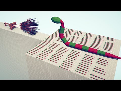 GIANT SNAKE & 100x SNAKES vs EVERY GOD - Totally Accurate Battle Simulator TABS
