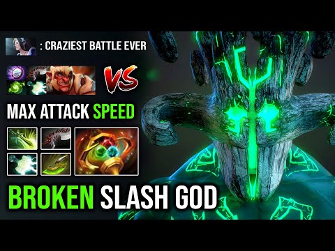 THE SLASH GOD Apex Juggernaut Crazy Max Attack Speed vs Mirror Shield Troll Warlord 7.28 Imba DotA 2