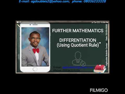 Differentiation (Quotient Rule)