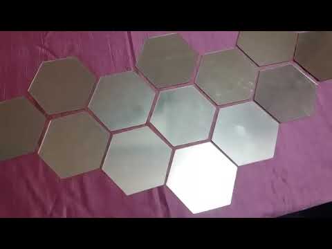 Unboxing of 3d acrylic sticker mirror gold in hindi