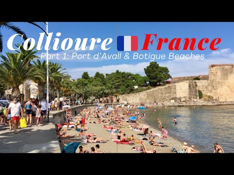 Collioure Beaches France | Boutigue Beach Walk | Trip from Barcelona Part 1/6