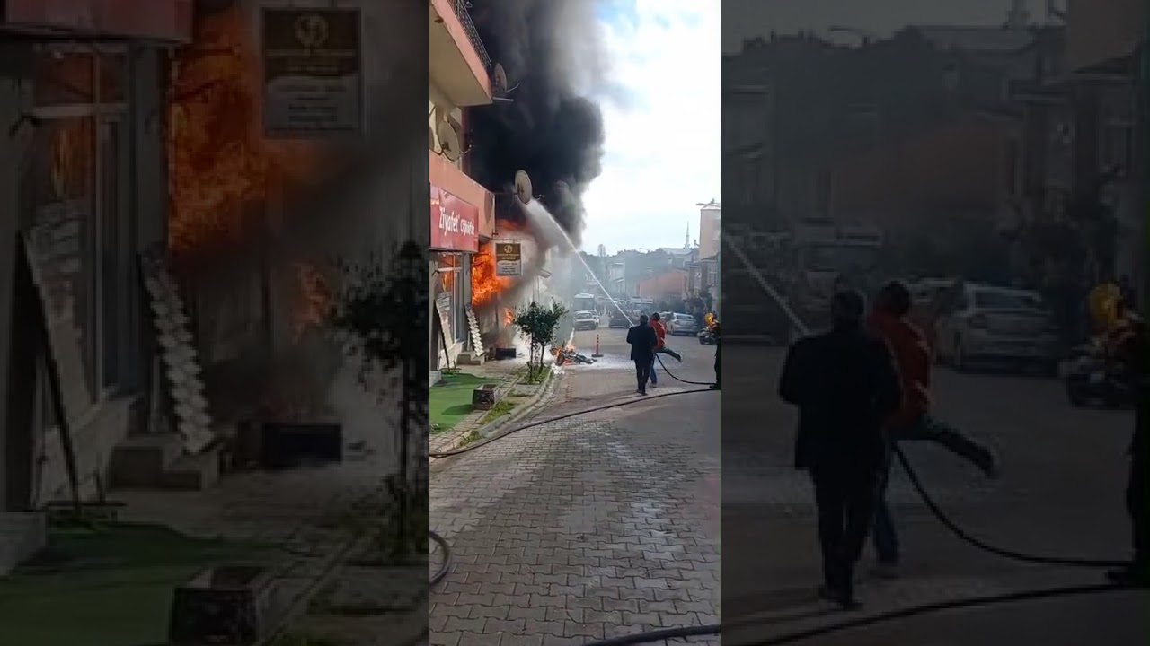 Tamirci dükkanı alevlere teslim oldu