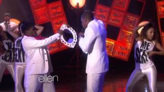 Maddy Owens with Nick Cannon on The Ellen Show