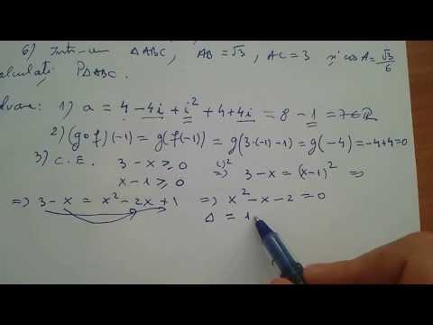 Model varianta de bacalaureat mate-info SI: Ecuatii cu radicali, compunerea functiilor,