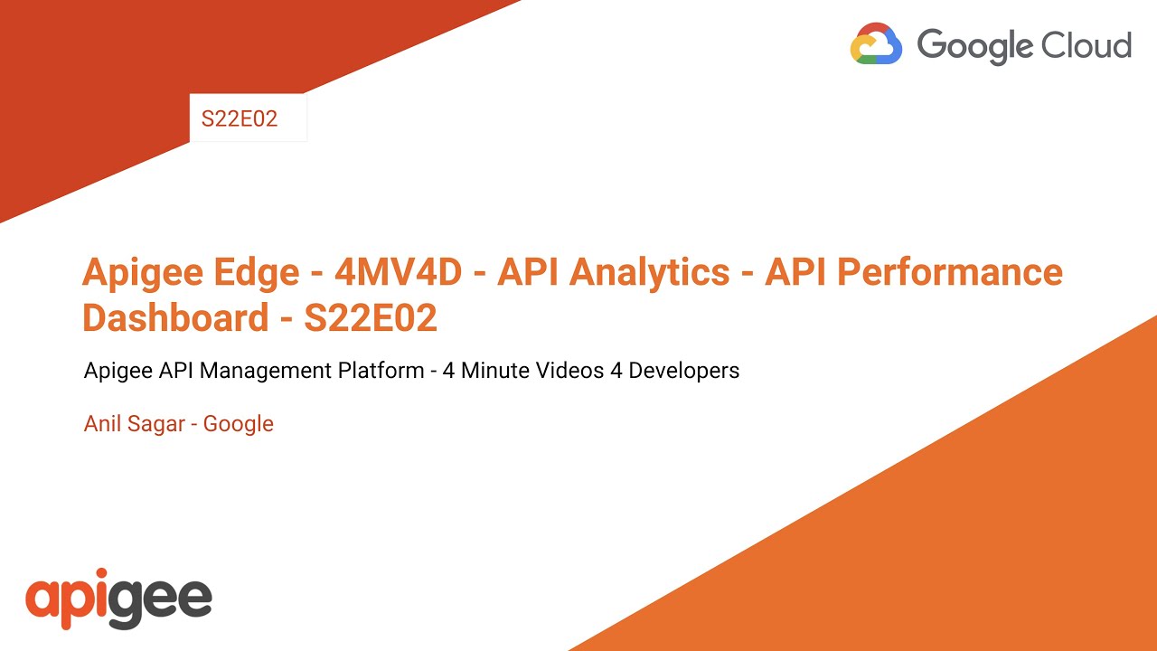 Apigee Edge - 4MV4D - API Analytics - API Performance Dashboard - S22E02