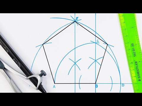 How to draw a pentagon - Method 2
