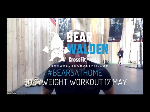 #BEARSATHOME Bodyweight Workout - free to all - 17 May 2020