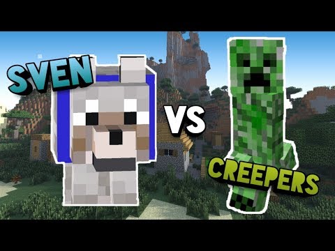 SVEN vs CREEPERS~ (Sven's near death situations) (sven compilation) (Creeper tank)