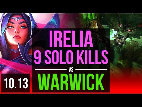 IRELIA vs WARWICK (TOP) | 4 early solo kills, 9 solo kills, 69% winrate | TR Challenger | v10.13