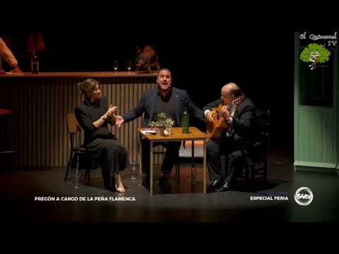 Precioso el cante de Francisco Gómez, de Santa Eufemia, dedicado a Pozoblanco en el pregón de Feria