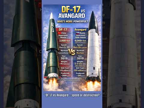 DF-17 vs Avangard — Speed vs Destruction | Who Wins Hypersonic Warfare?