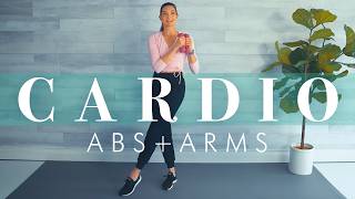 20 minute Standing Cardio Arms & Abs Low Impact Workout // Fun & to the Beat 🎶