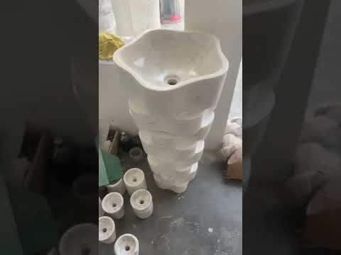 Round Marble Pedestal Wash Basin