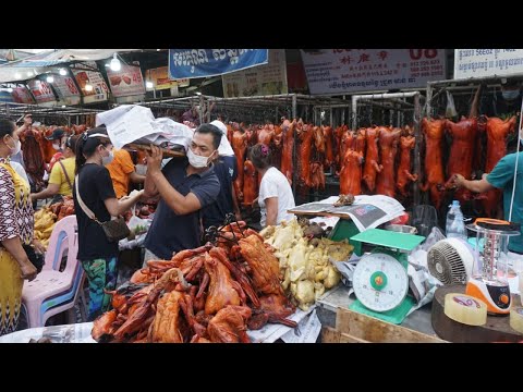 The Best Day Massive Roasted Pigs Selling @Orussey Street Market - Amazing Street Food in Town 2022