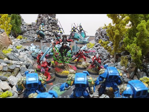 New codex! Aeldari vs Space Marines, Warhammer 40k battle report