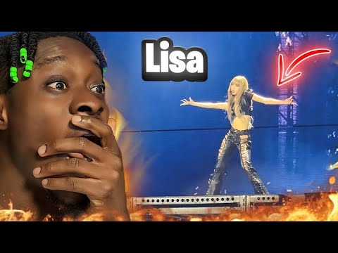 LISA (BLACKPINK SOLO) - Thunder, FUTW 4K Fancam @ Deadline World Tour Los Angeles Day 2 REACTION
