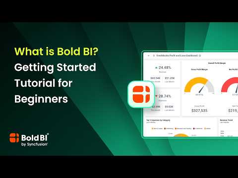 Bold BI getting started tour for beginners