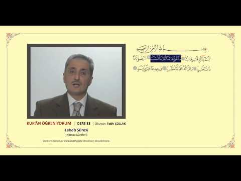 Kuran Öğreniyorum 83 -  Tebbet Suresi (Fatih Çollak)