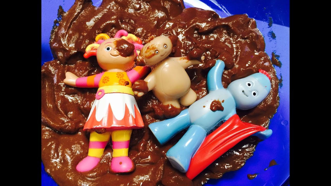 IN THE NIGHT GARDEN Toys Chocolate Pudding Mud Bath!