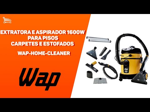 Extratora e Aspirador 1600W 220 mbar  para Pisos Carpetes e Estofados - Video