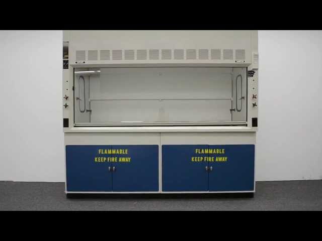 8′ Fisher Hamilton Safeaire Laboratory Fume Hood w/ Flammable Cabinets