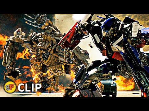 Optimus Prime vs Bonecrusher | Transformers (2007) Movie Clip HD 4K