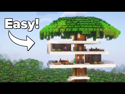 Minecraft: How to Build a MODERN Treehouse | Tutorial🏠