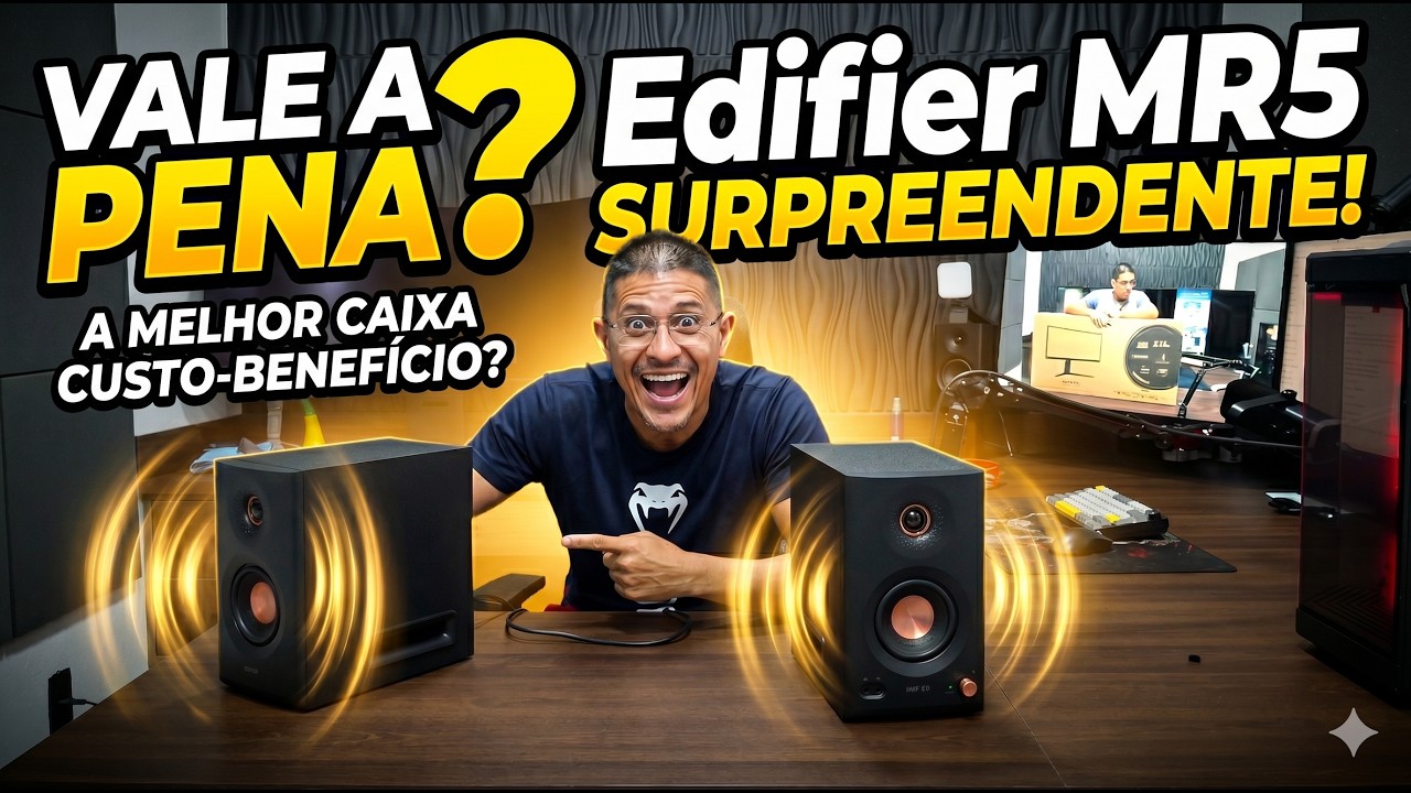 Miniatura da avaliação em vídeo de Monitor de Áudio Edifier MR5 110W RMS Bluetooth 6.0 Bivolt