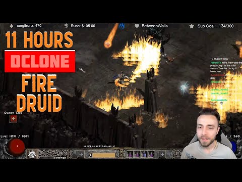 11 Hours Into the Craft Season... First Diablo Clone Attempt on FIRE DRUID?! | Project Diablo 2 PD2