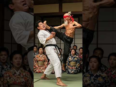 81-Year-Old Blindfolded Warrior Fights Karate Pro – Must Watch! #kungfu #fighting