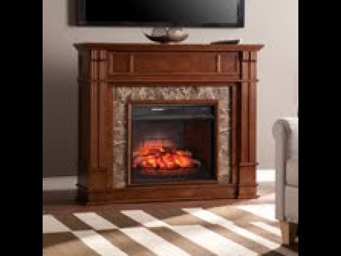 FI9321: Highgate Faux Stone Infrared Electric Media Fireplace  Video