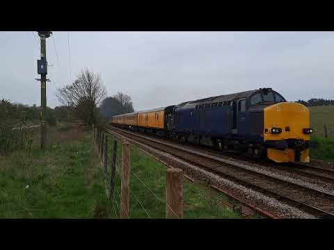 Class 37s (37612 & 37099) with a test train at Postwick 27/04/2023