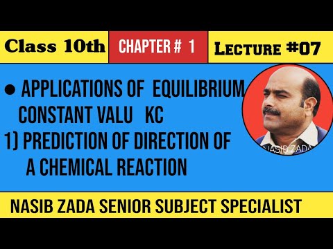 APPLICATIONS OF EQUILIBRIUM CONSTANT/CHEMISTRY CLASS/PASHTO/POSHTO