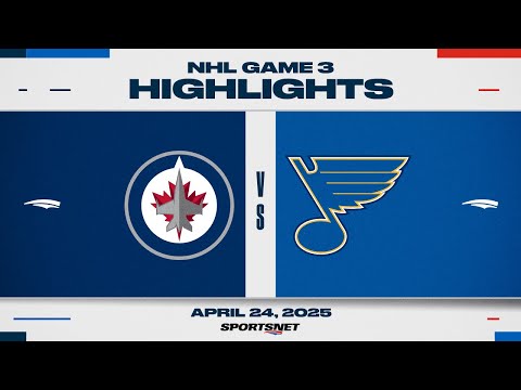 NHL Game 3 Highlights | Jets vs. Blues - April 24, 2025