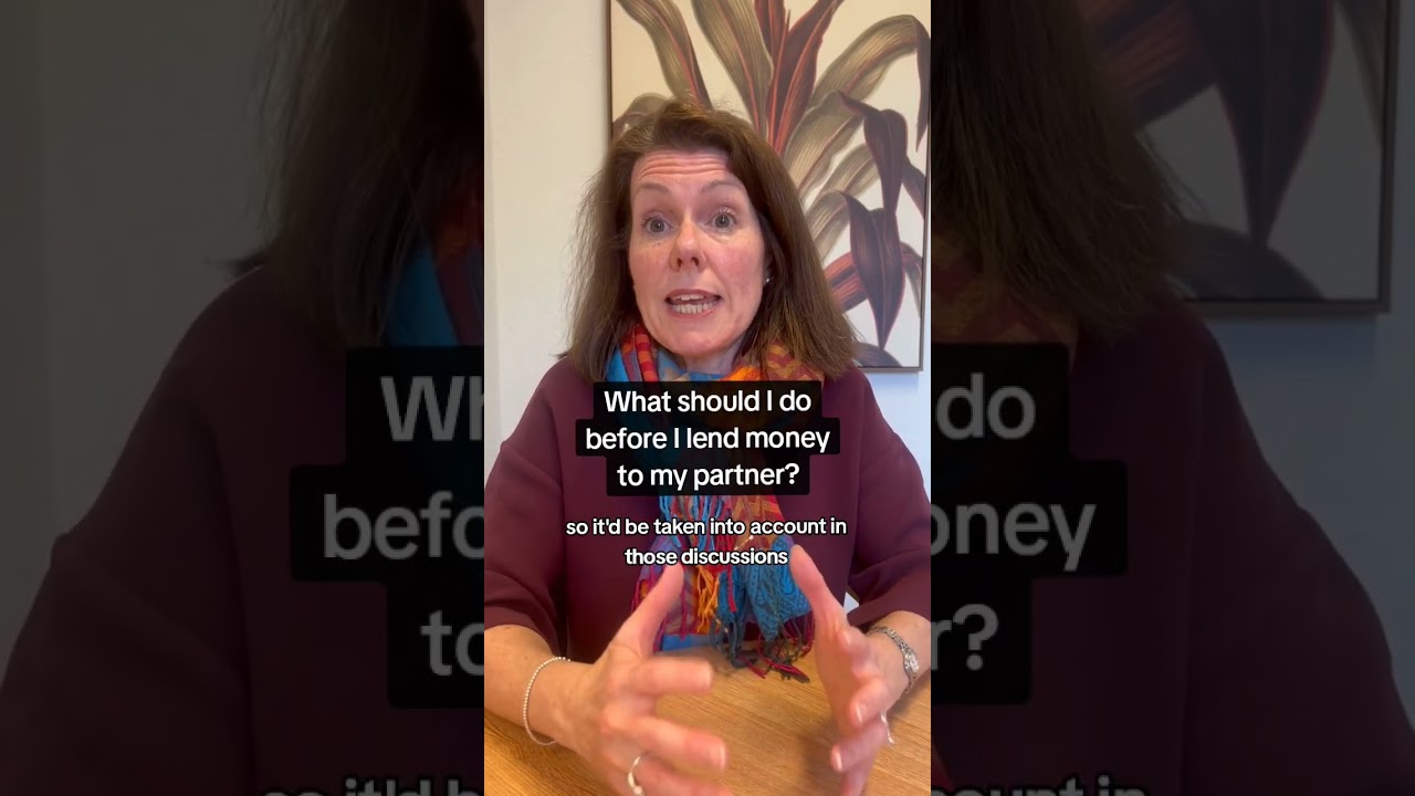 What should I do before I lend money to my partner?