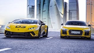 Bulkin на R8 vs Димас на Huracan Performante. Прыгнул через Lamborghini?