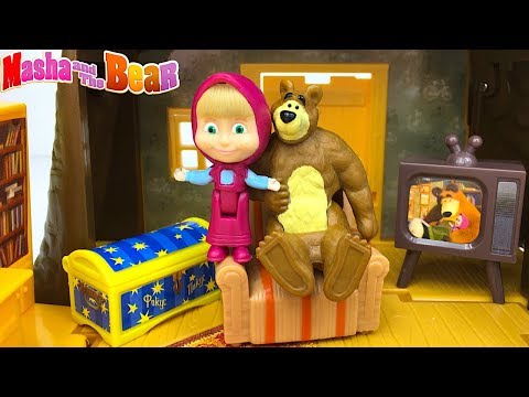 DAS BÄRENHAUS MIT VIELE ACCESSORIEN - MASCHA UND DER BÄR SIMBA SPIELSET EINE KURZE PRÄSENTATION