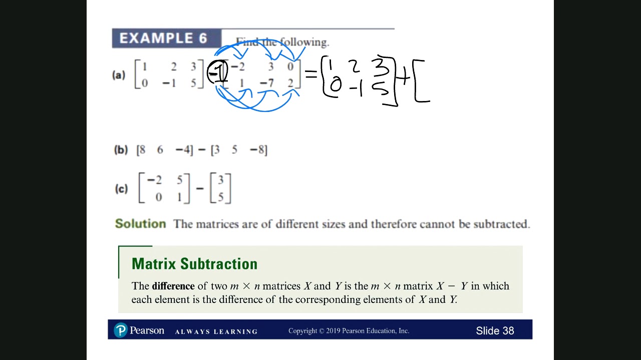Math 1324 Section 6.4 Basic Matrix Operations Examples 5-9